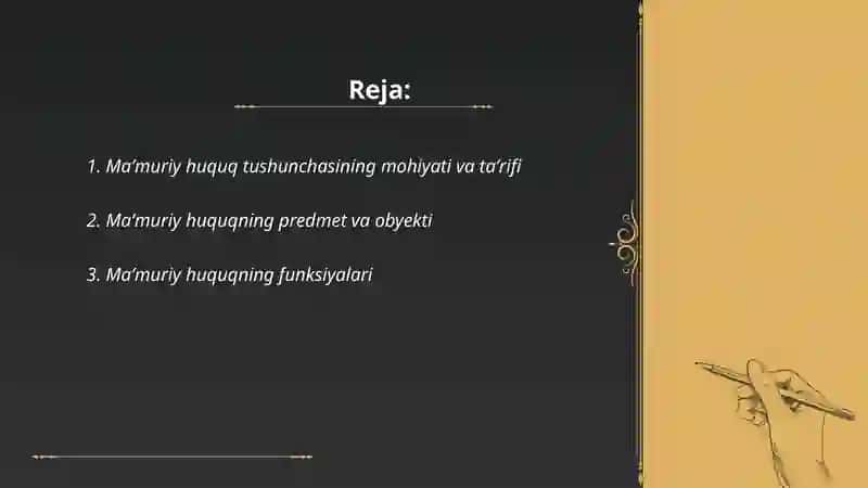 Maʼmuriy huquq tushunchasi 2
