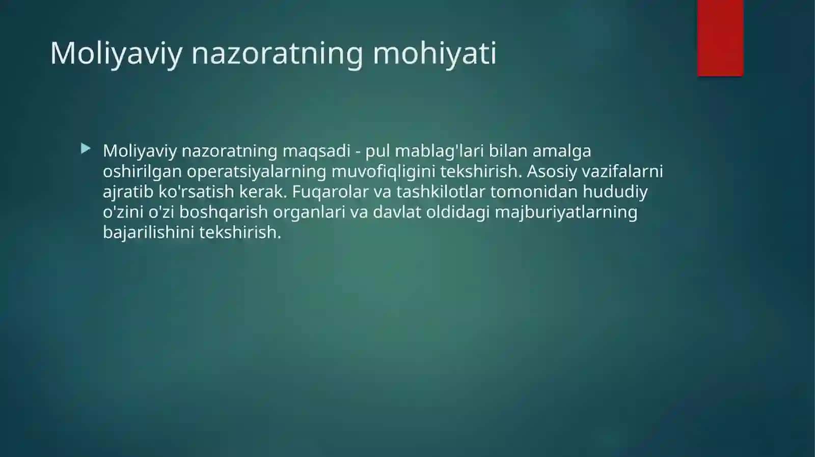 Moliyaviynazoratningmohiyati, zarurli tashkiliy shakillari 2