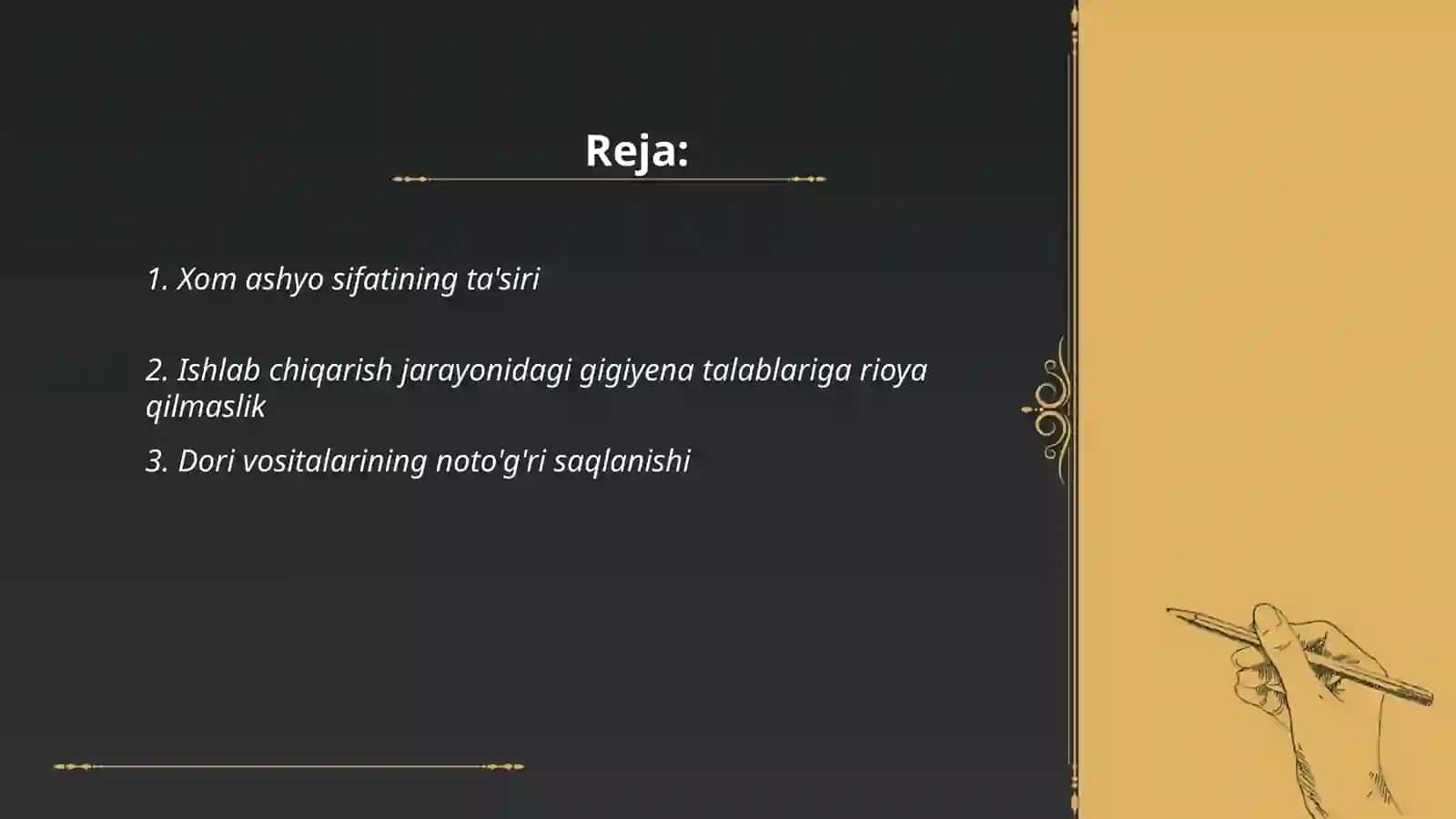 Galen preparatlari va dori preparatlari ishlab chiqarishda taʼsir asosiy salbiy omillar va ularni profilaktikasi 2