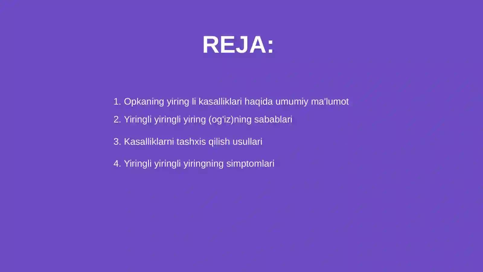 Opkaning yiringli kasalliklari 2