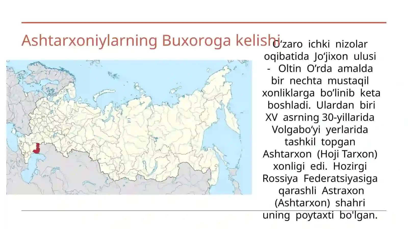 Buxoro xonligida Ashtarxoniylar sulolasi hukmronligining o‘rnatilishi va siyosiy tarixi 2