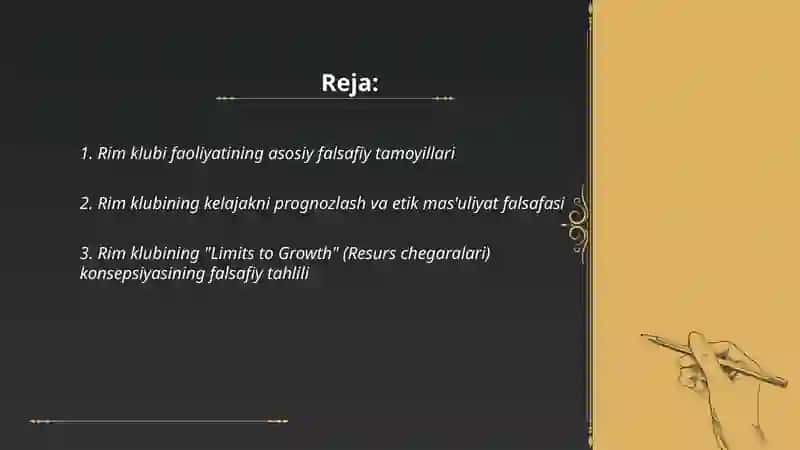 Rim klubi faoliyatining falsafiy taxlili 2