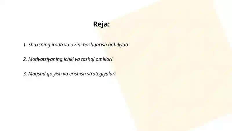 Shaxs, iroda, motivatsiya va faoliyat 2