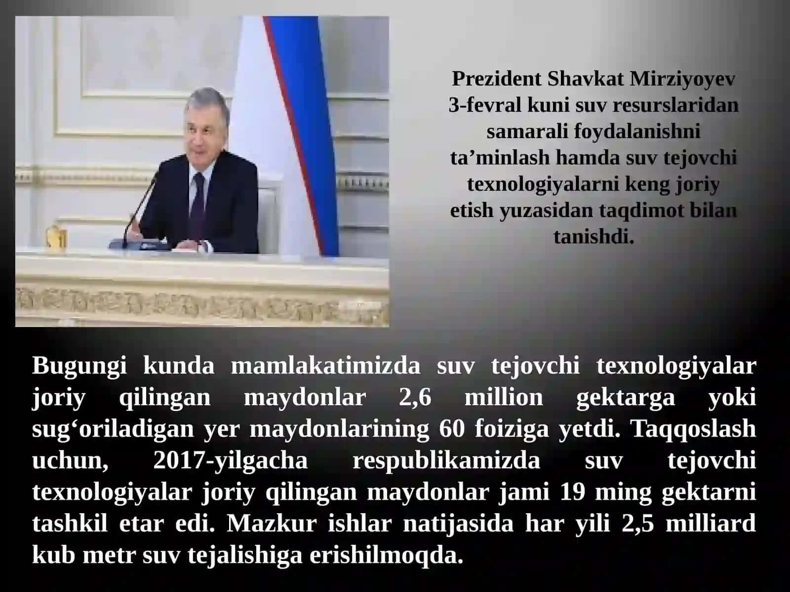 SUV RESURSLARIDAN SAMARALI FOYDALANISH 2