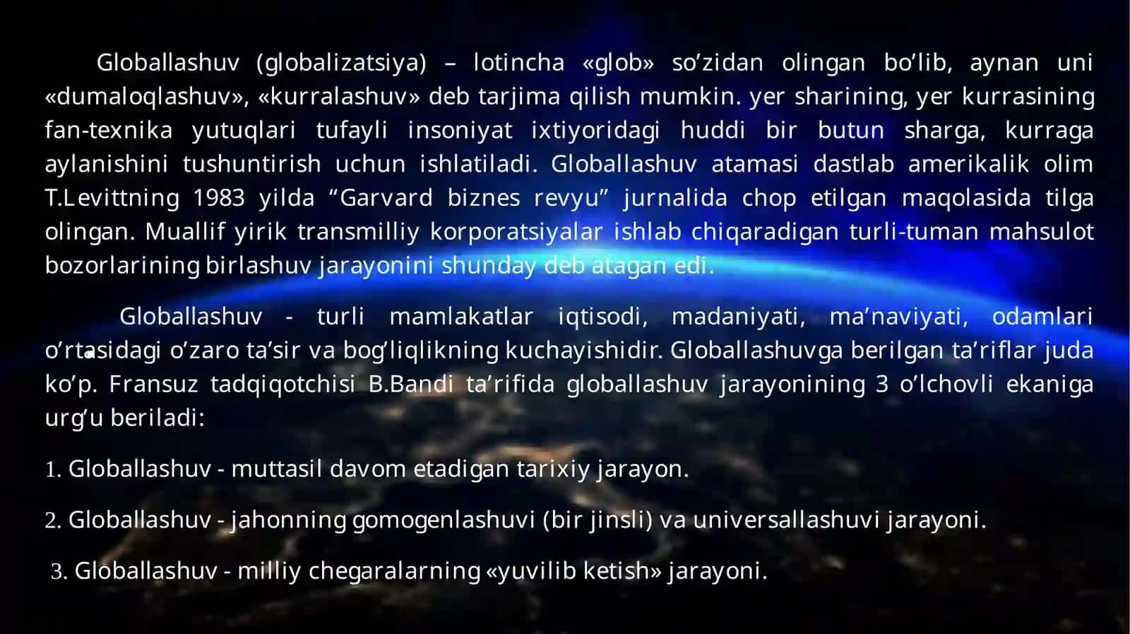 Globallashuv va global muammolarning falsafiy jihatlari 2