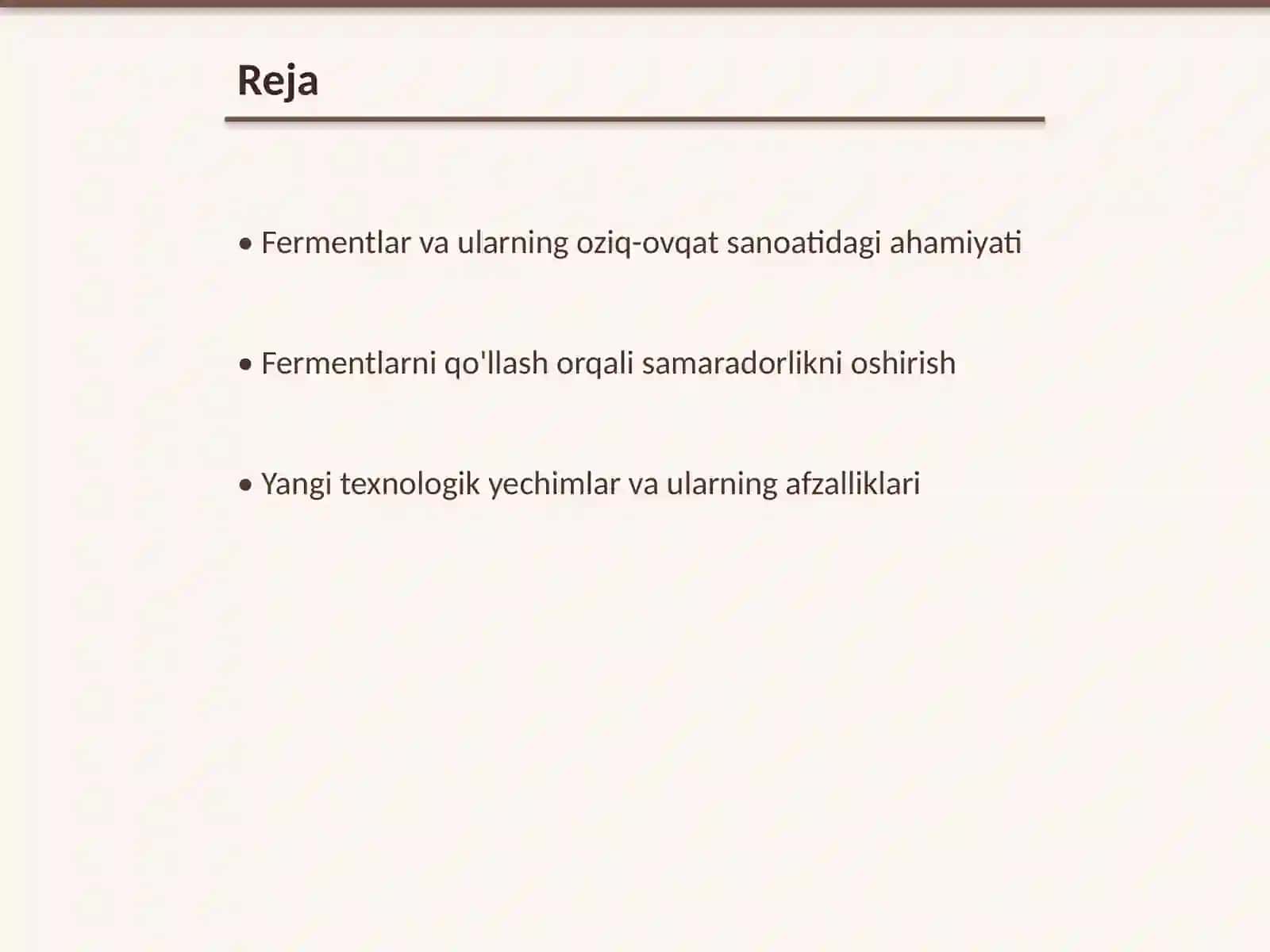 Fermentlarning oziq-ovqat sanoatidagi roli 2
