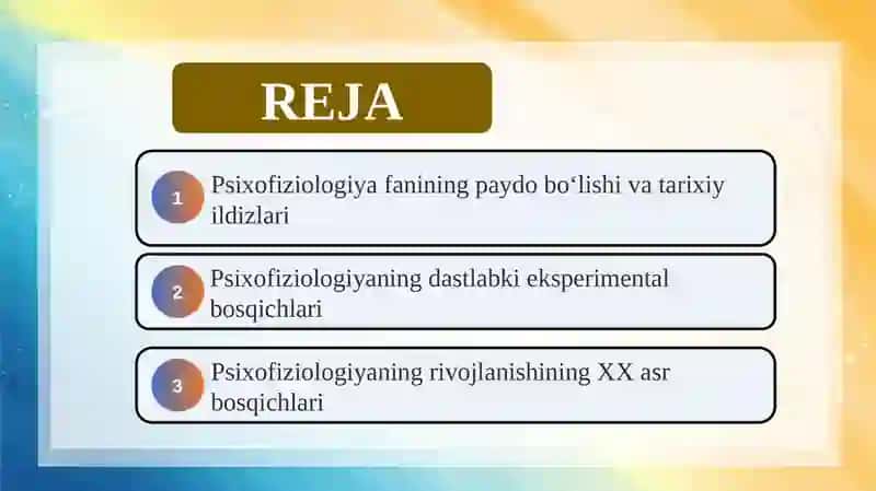 Psixofiziologiyaning shakllanish tarixi va rivojlanish bosqichlari 2