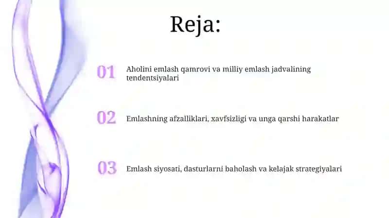 Aholini emlash bilan qamrab olish tendensiyasi va milliy emlash taqvimi 2