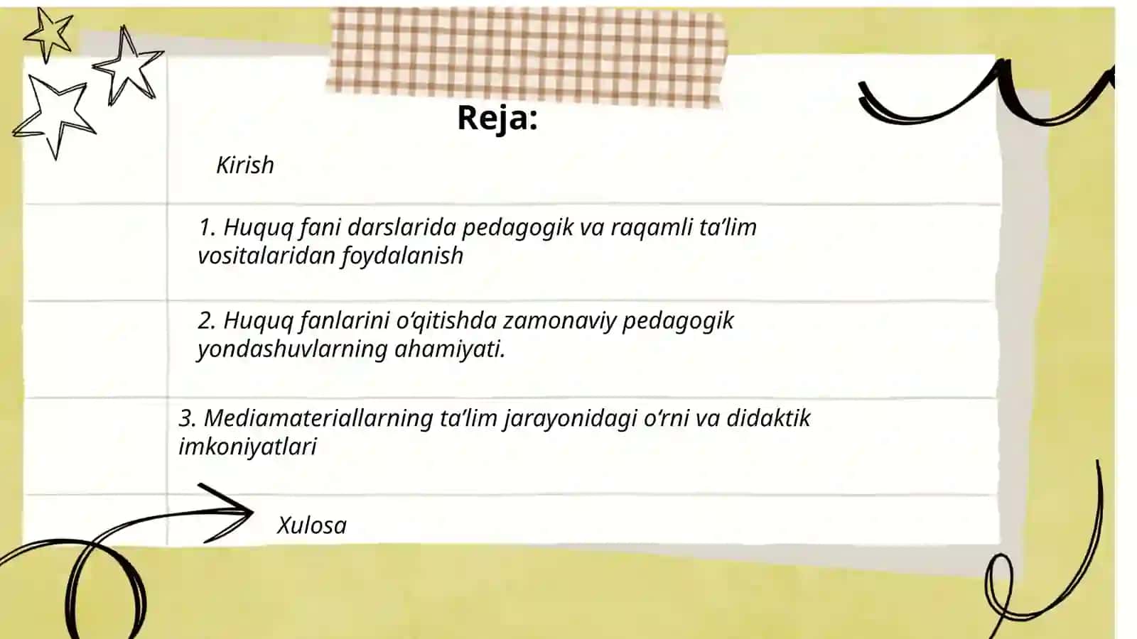 Xuquq fanlarini o’qitishda mediamateriallar va raqamli ta’lim vositalaridan foydalanish usullari 2