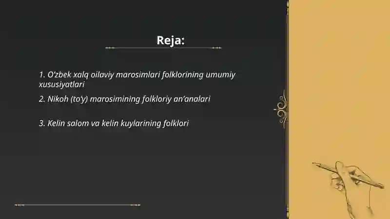 Oʻzbek xalq oilaviy marosimlari folklori 2