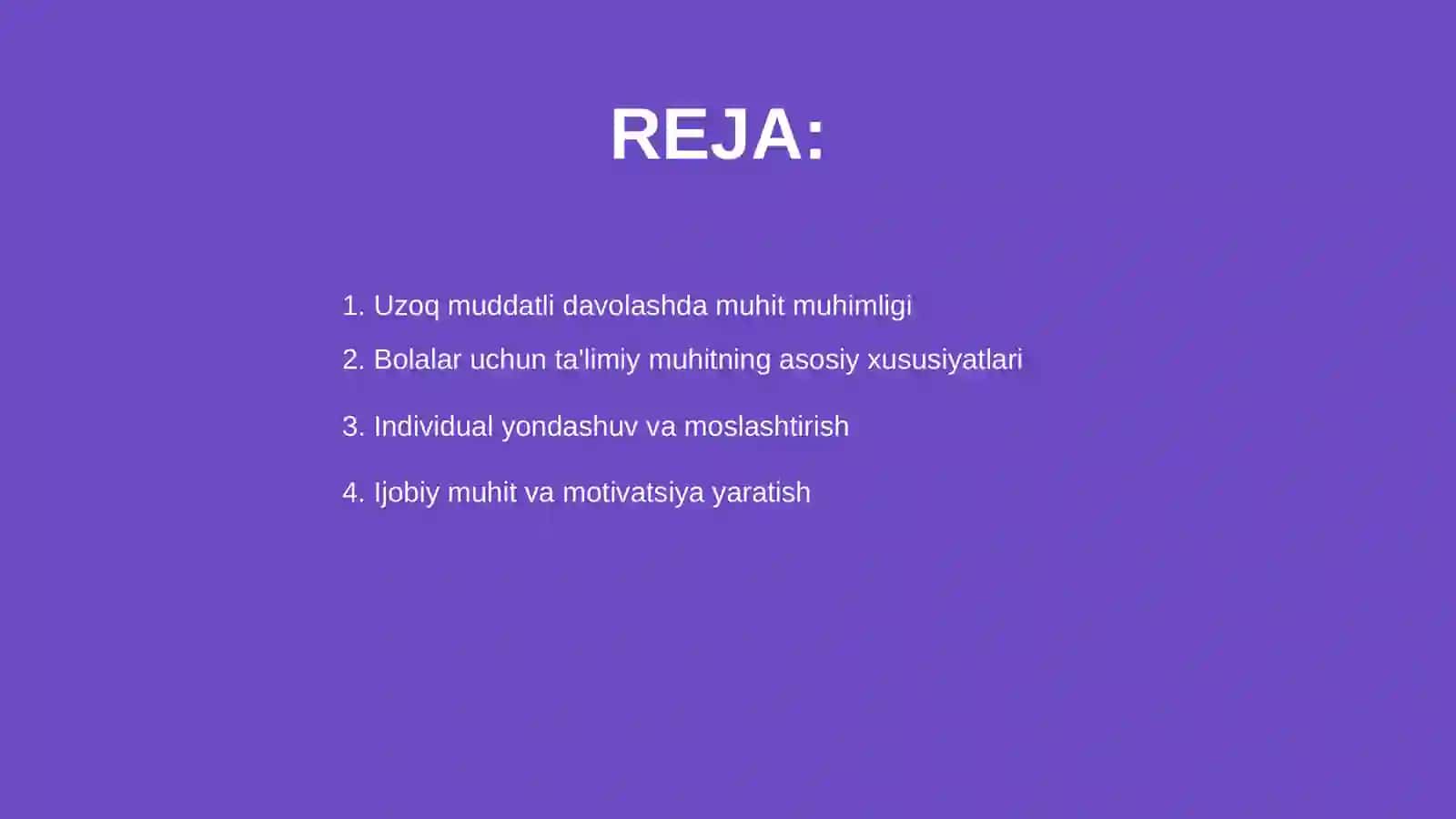 Bolalar uchun uzoq muddatli davolashda ta'limiy muhitni yaratish 2