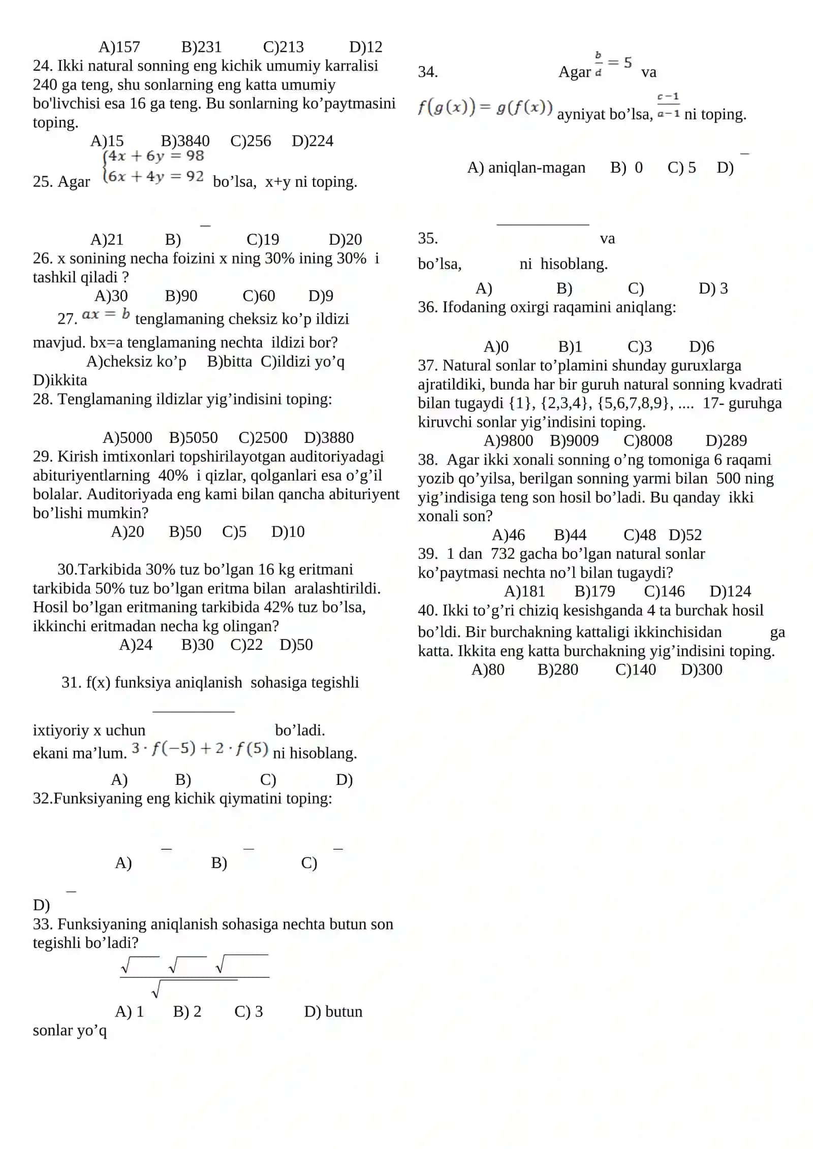 9 - sinf matematika 2