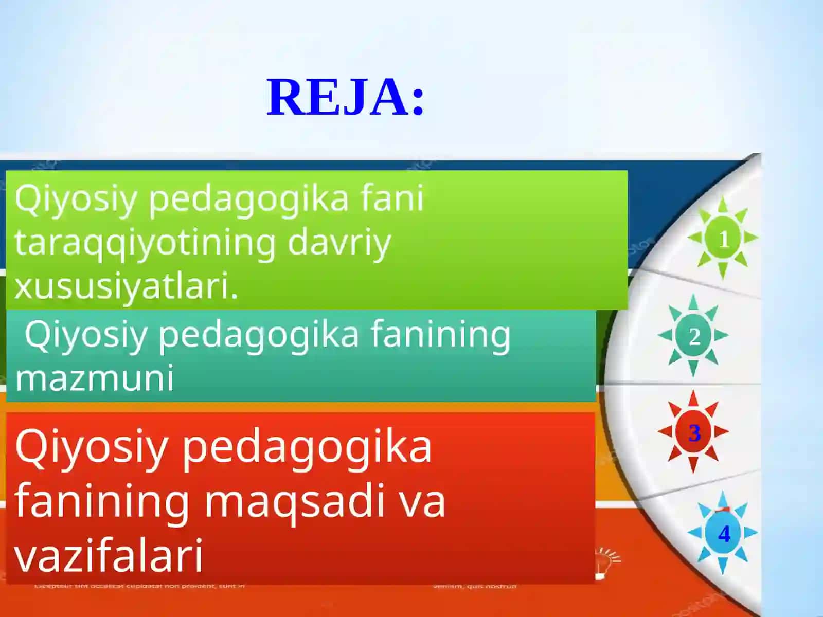 Qiyosiy pedagogika fani taraqqiyotining davriy xususiyatlari; mazmuni, maqsadi, vazifalari 2