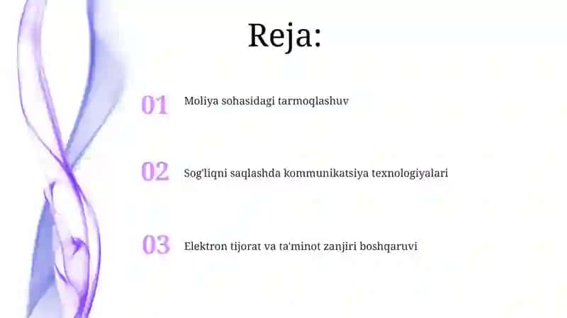 Iqtisodiyotning turli tarmoqlarida tarmoq texnologiyalaridan foydalanish 2