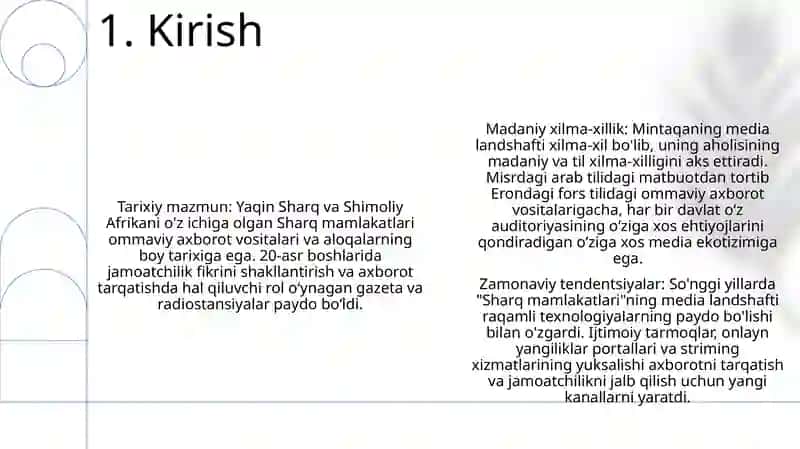 Sharq Mamlakatlarida Mediata'Lim 2