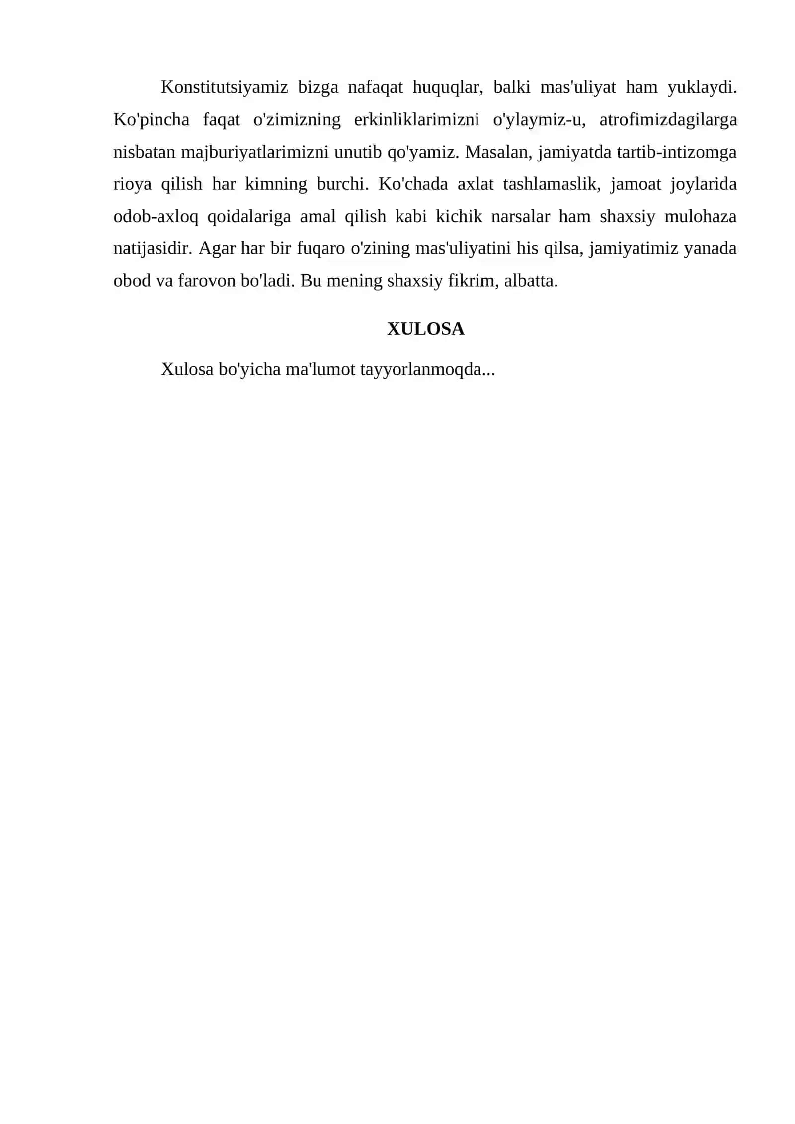 O‘ZBEKISTON RESPUBLIKASIDA INSON VA FUQAROLARNING KONSTITUTSIYAVIY HUQUQLARI, ERKINLIKLARI VA BURCHLARI 2