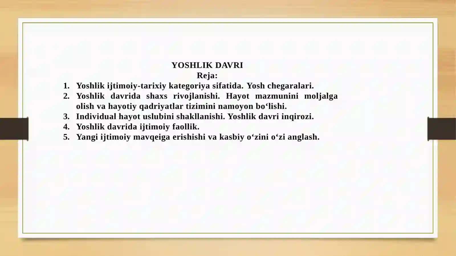 HimmatovaMalikaning rivojlanish psixologiyasidan mustaqil ishi 2