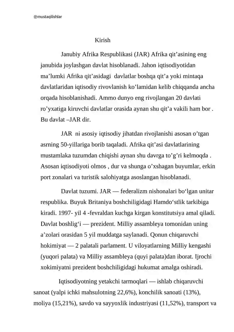 Janubiy Afrika Respublikasi byudjeti tizimi 2