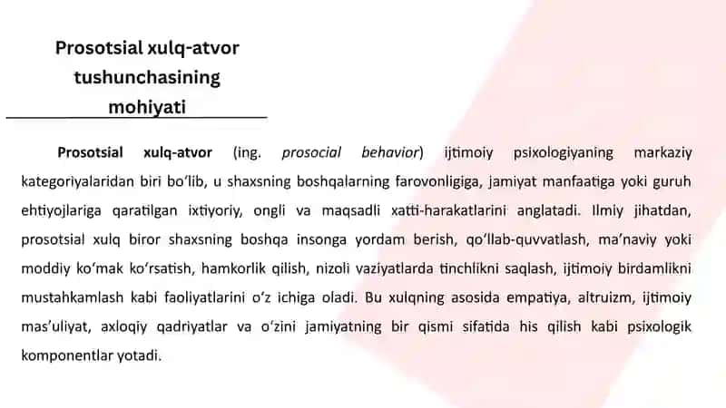 Prosotsial xulq-atvor 2