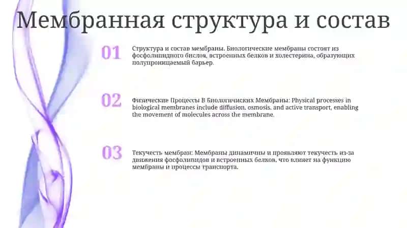 Физические Процессы В Биологичиских Мембраны 2