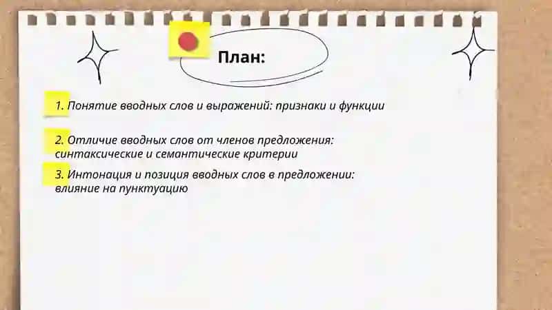 Знаки препинания при вводных и вставных предложениях 2