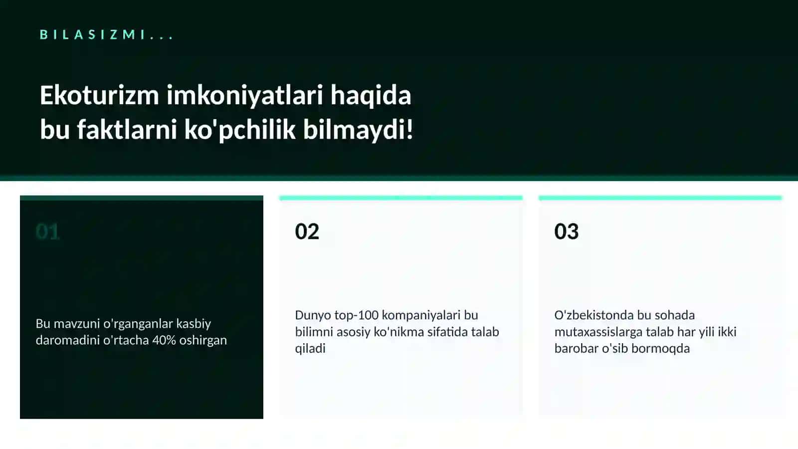 Ekoturizm imkoniyatlari 2