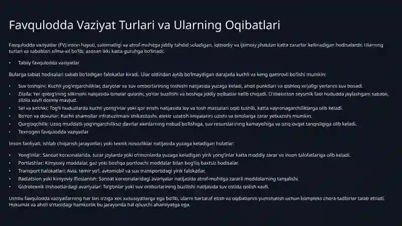 Favqulodda vaziyatlar va jabrlanganlarga ijtimoiy yordam 2
