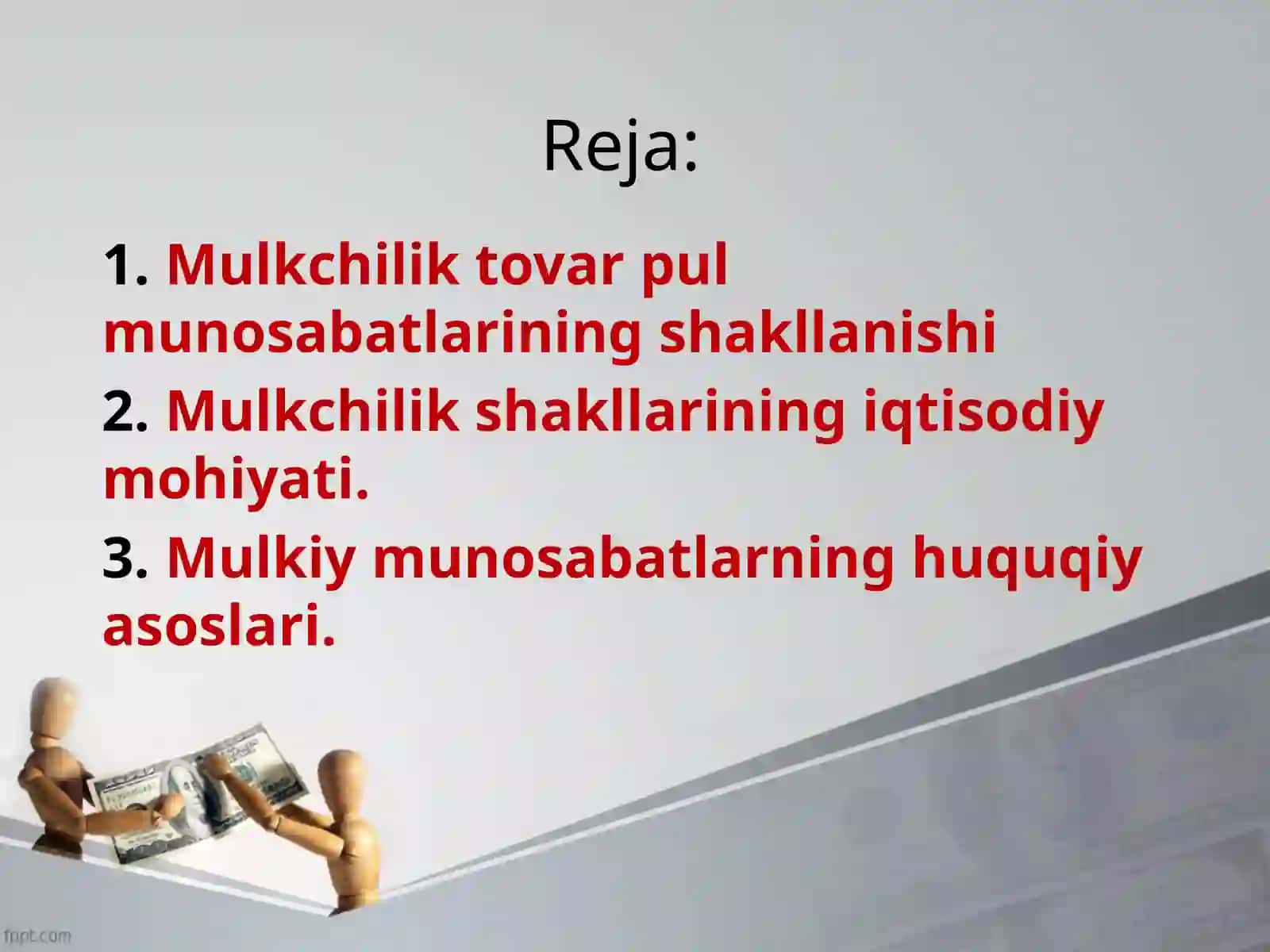 Mulkchilik tovar pul munosabatlarining shakllanishi 2