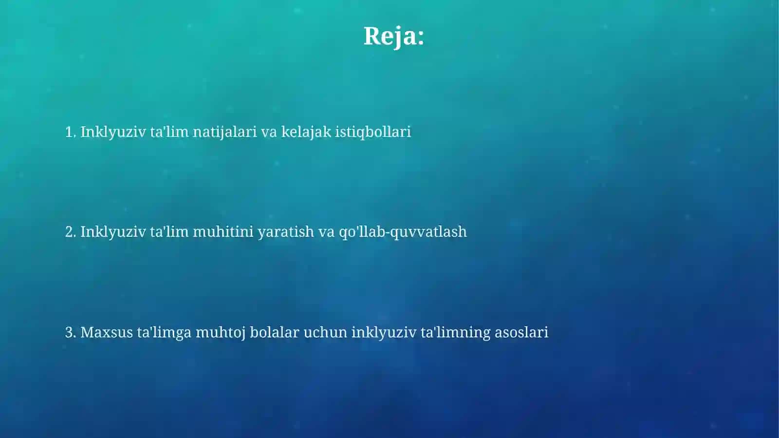 Chet elda alohida ta'lim ehtiyojlari bo'lgan bolalarning inklyuziv ta'limi 2