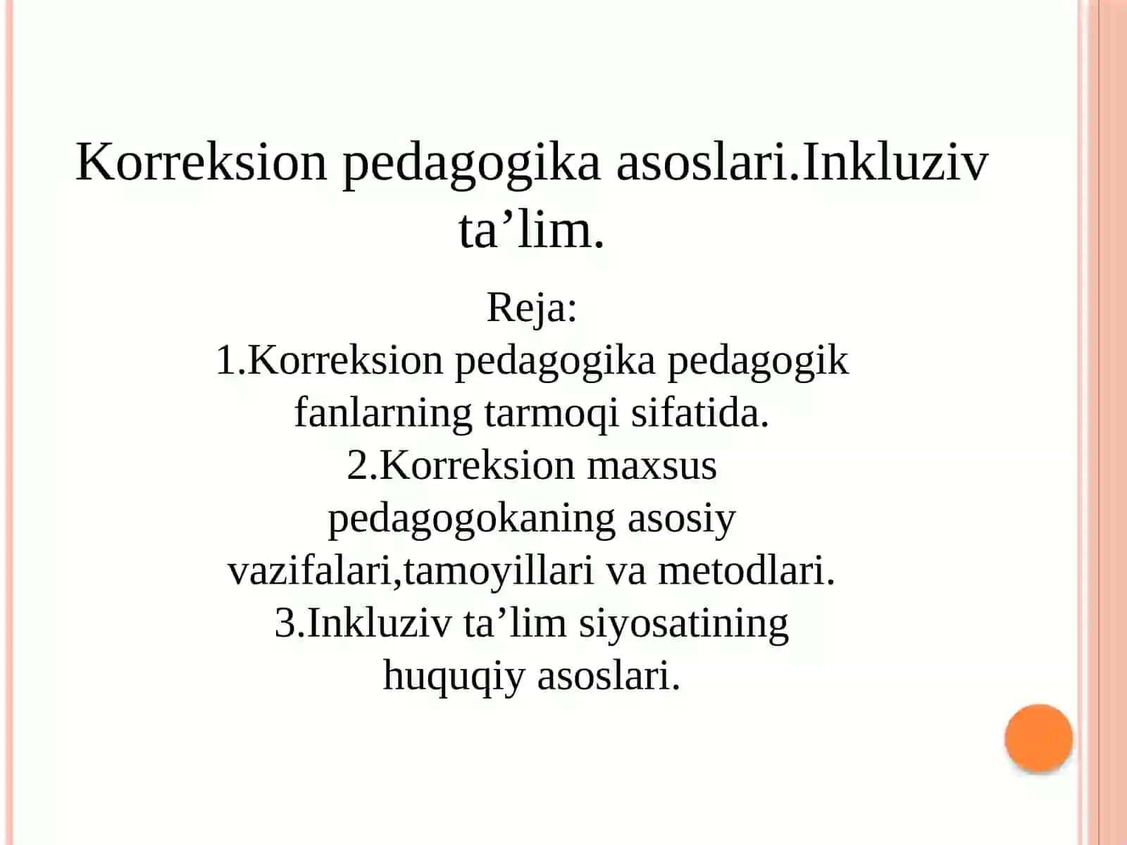 PEDAGOGIKA VA PSIXOLOGIYA FANIDAN SLAYD ISHI 2