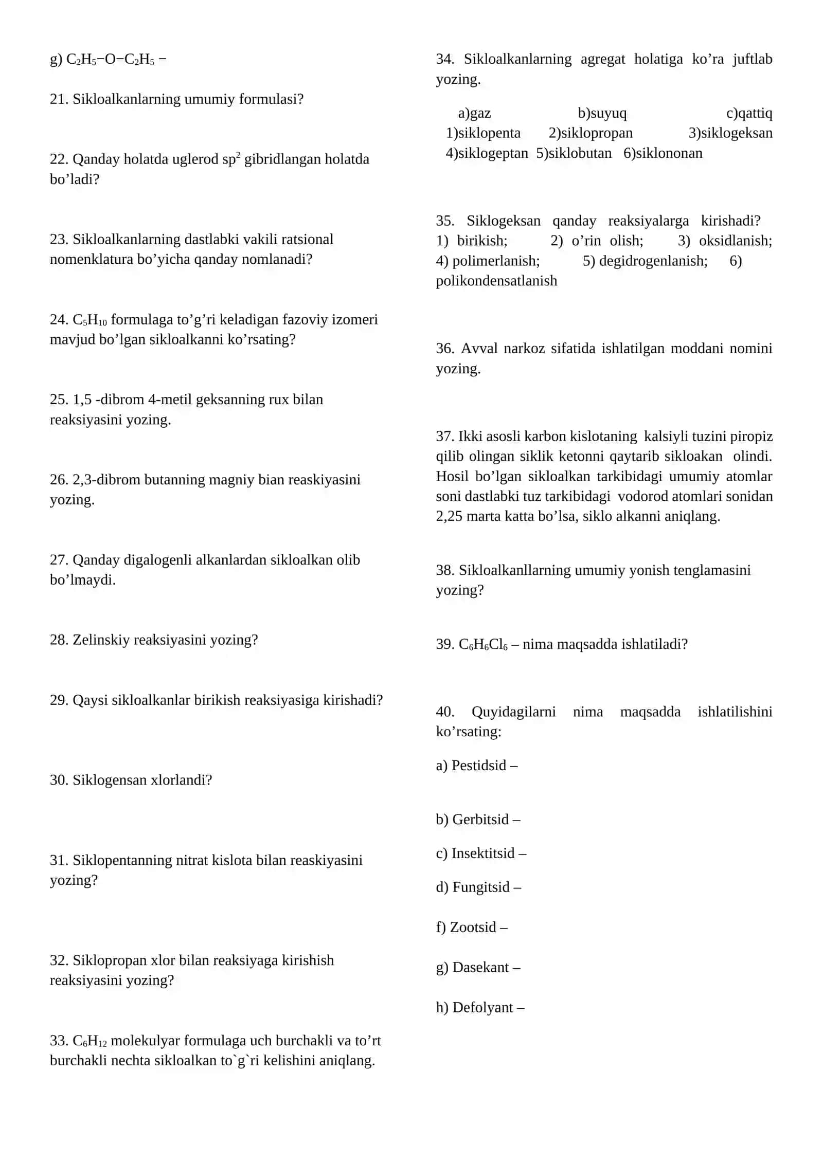 Alkanlar 2