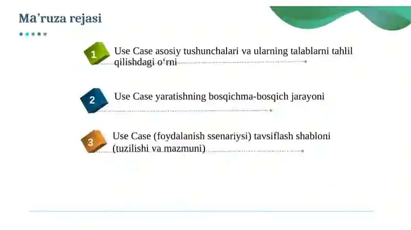 AXBOROT TIZIMINI ISHLAB CHIQISH METODOLOGIYALARI 2