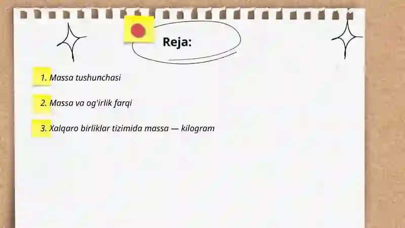 Massa va uning birliklari 2