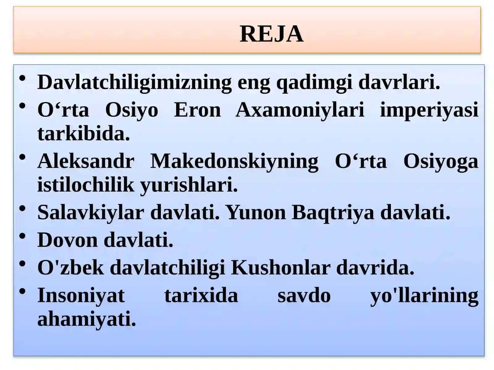 O’ZBEK DAVLATCHILIGINING SHAKLLANISHI VA DASTLABKI TARAQQIYOT BOSQICHLARI 2