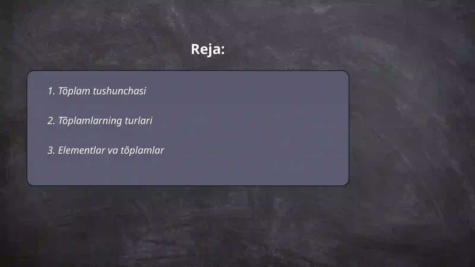 Tõplam tushunchasi va ular ustida amalar 2