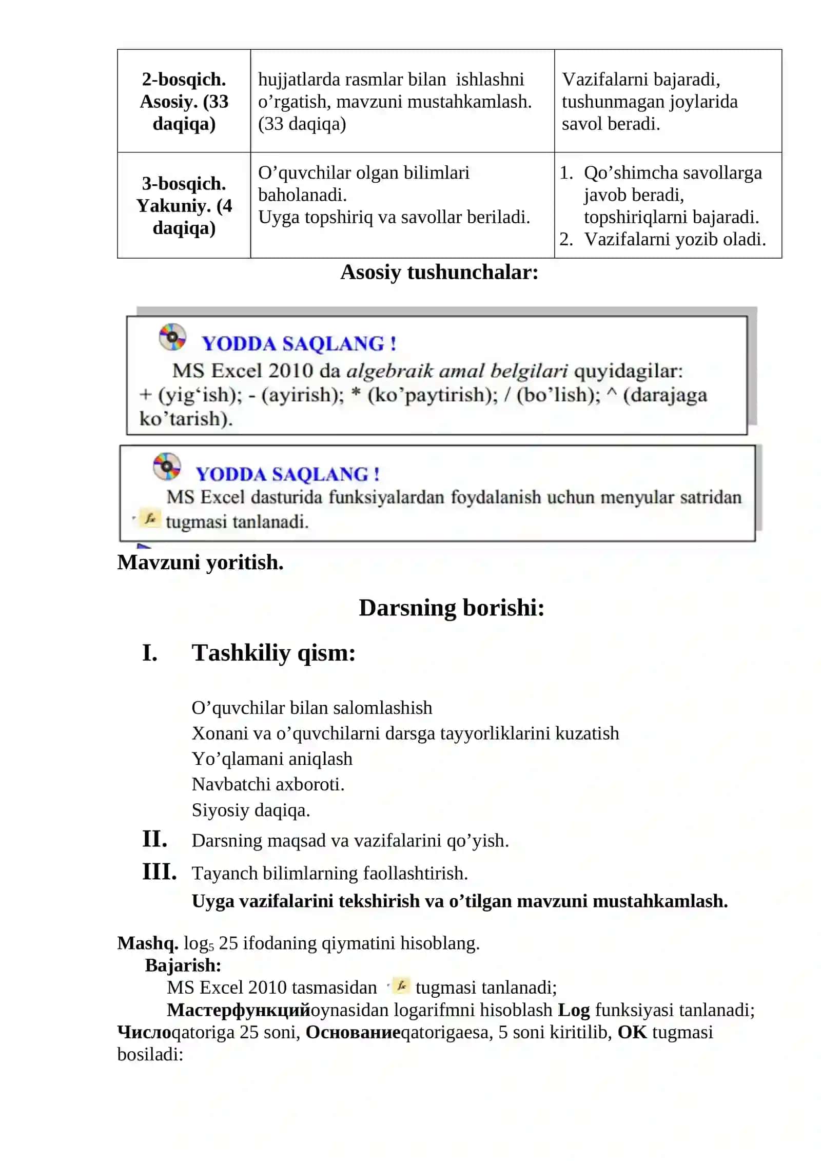 8-DARS. FORMULALAR SATRIDAN FOYDALANISH 2