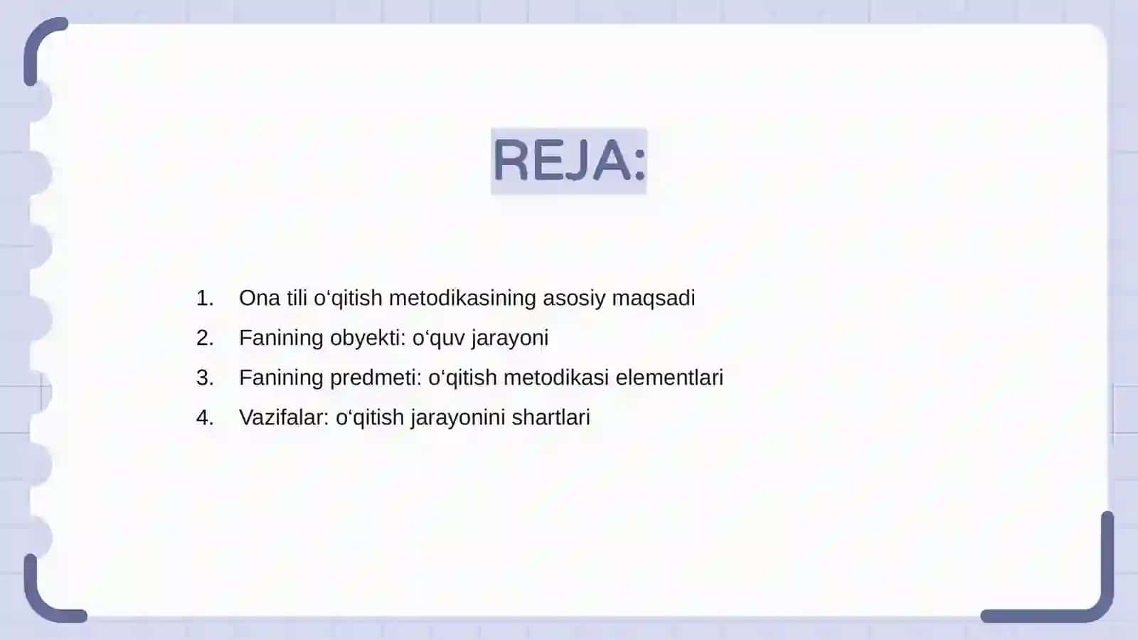 Ona tili o‘qitish metodikasi 2
