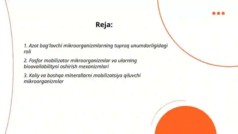 Tuproq unumdorligi oshirishda mikroorganizmlardan foydalanish 2