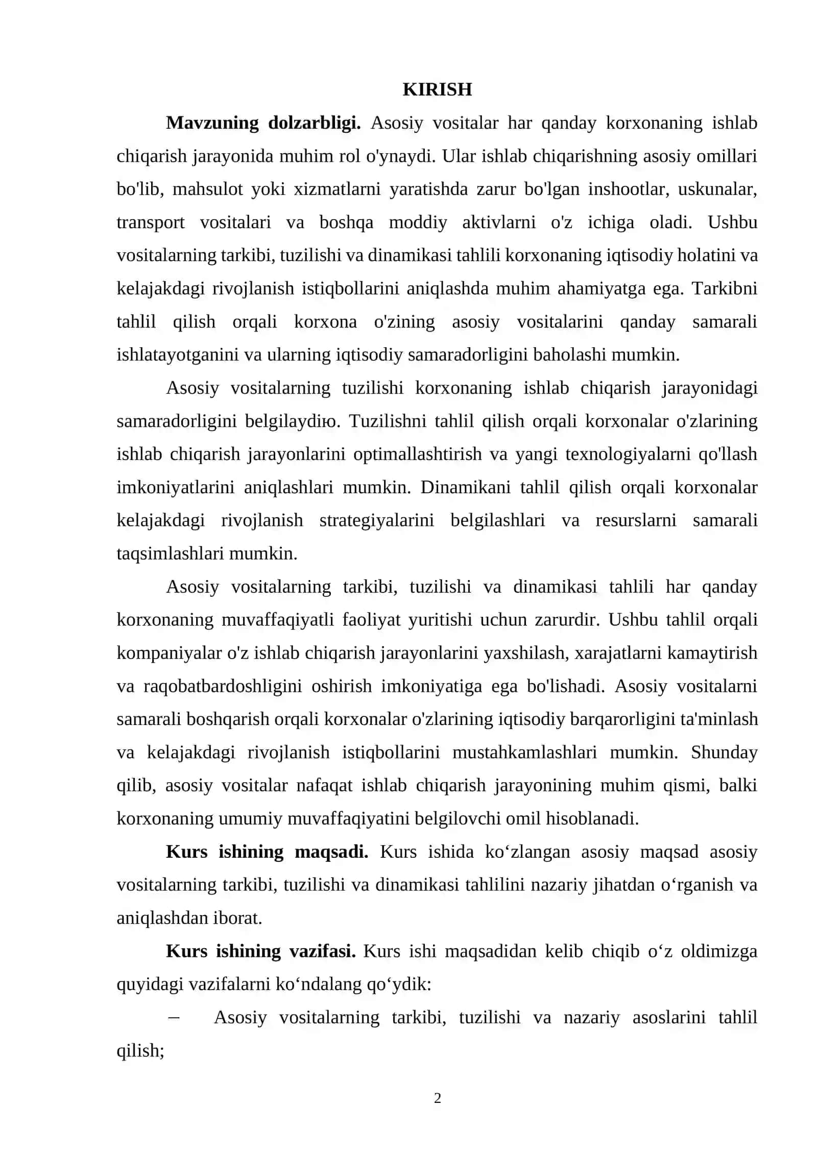 ASOSIY VOSITALARNING TARKIBI TUZILISHI VA DINAMIKASI TAHLILI 2
