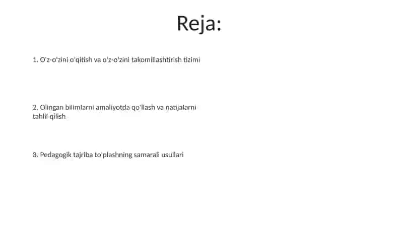 Pedagogik tajriba to'plash tizimi 2