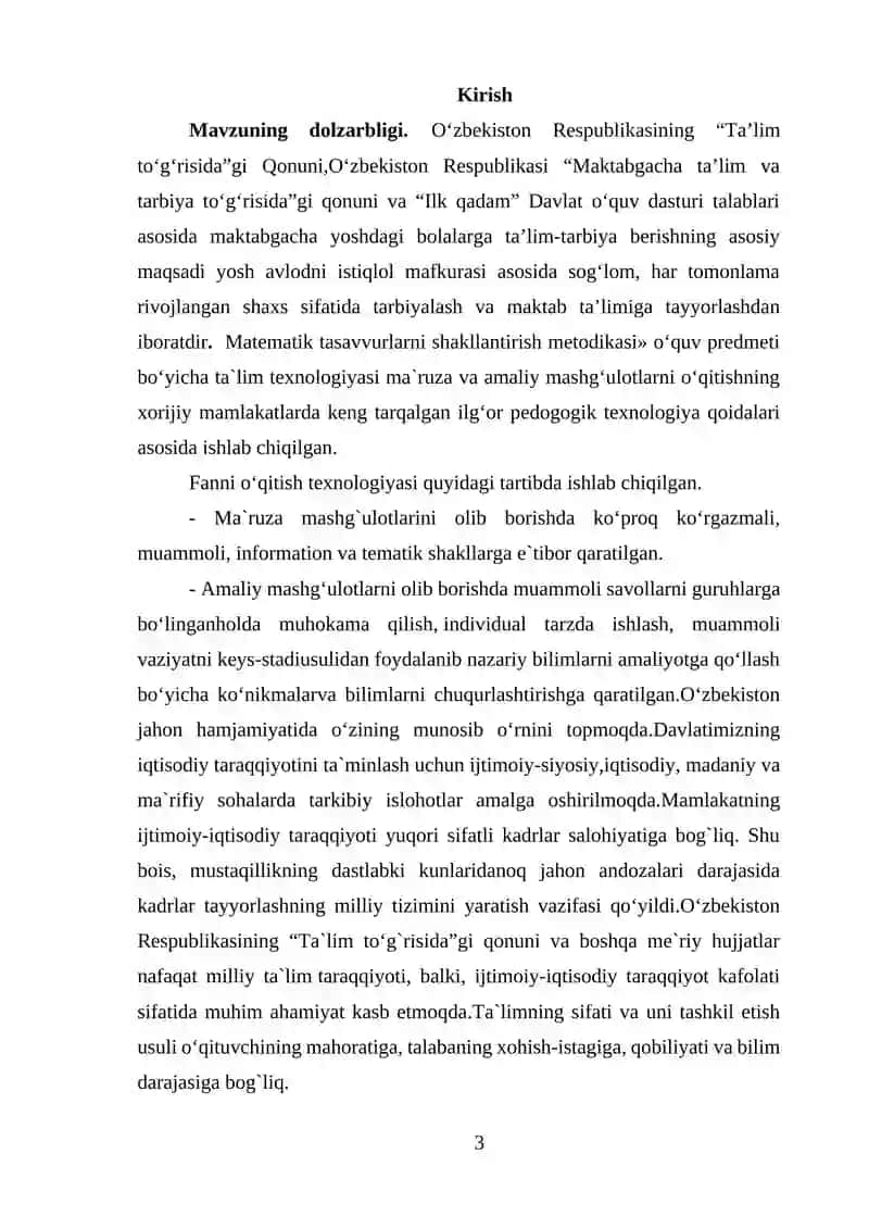 Maktabgacha Yoshdagi Bolalarning Matematik Tasavvurlarini Rivojlantirish 2
