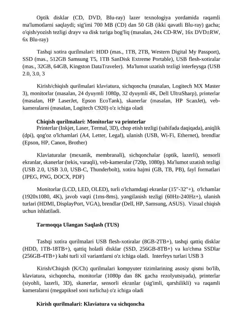 Tashqi xotira qurilmalari 2