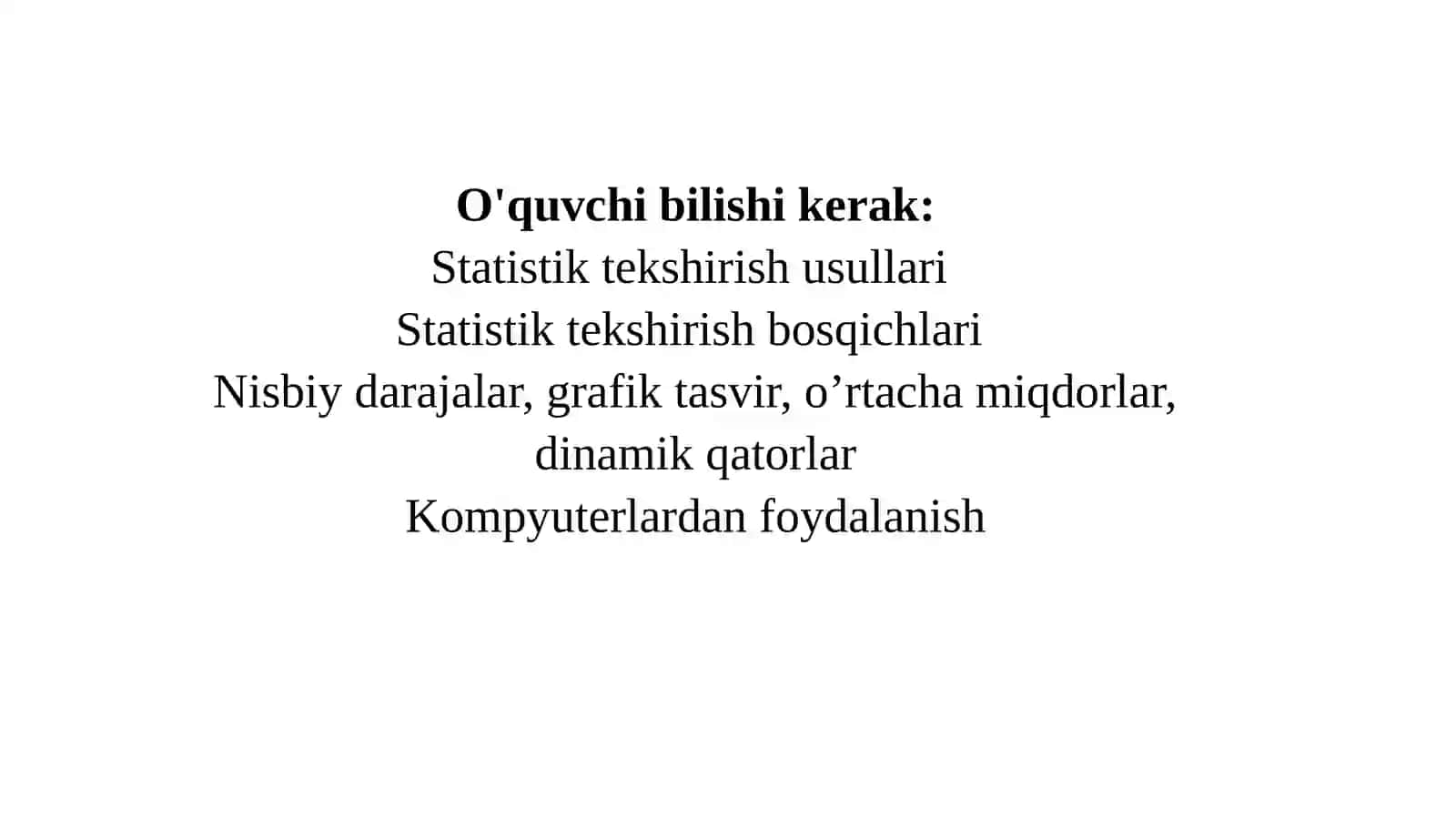 Tibbiyot statistikasi va uning asosiy vazifalari 2