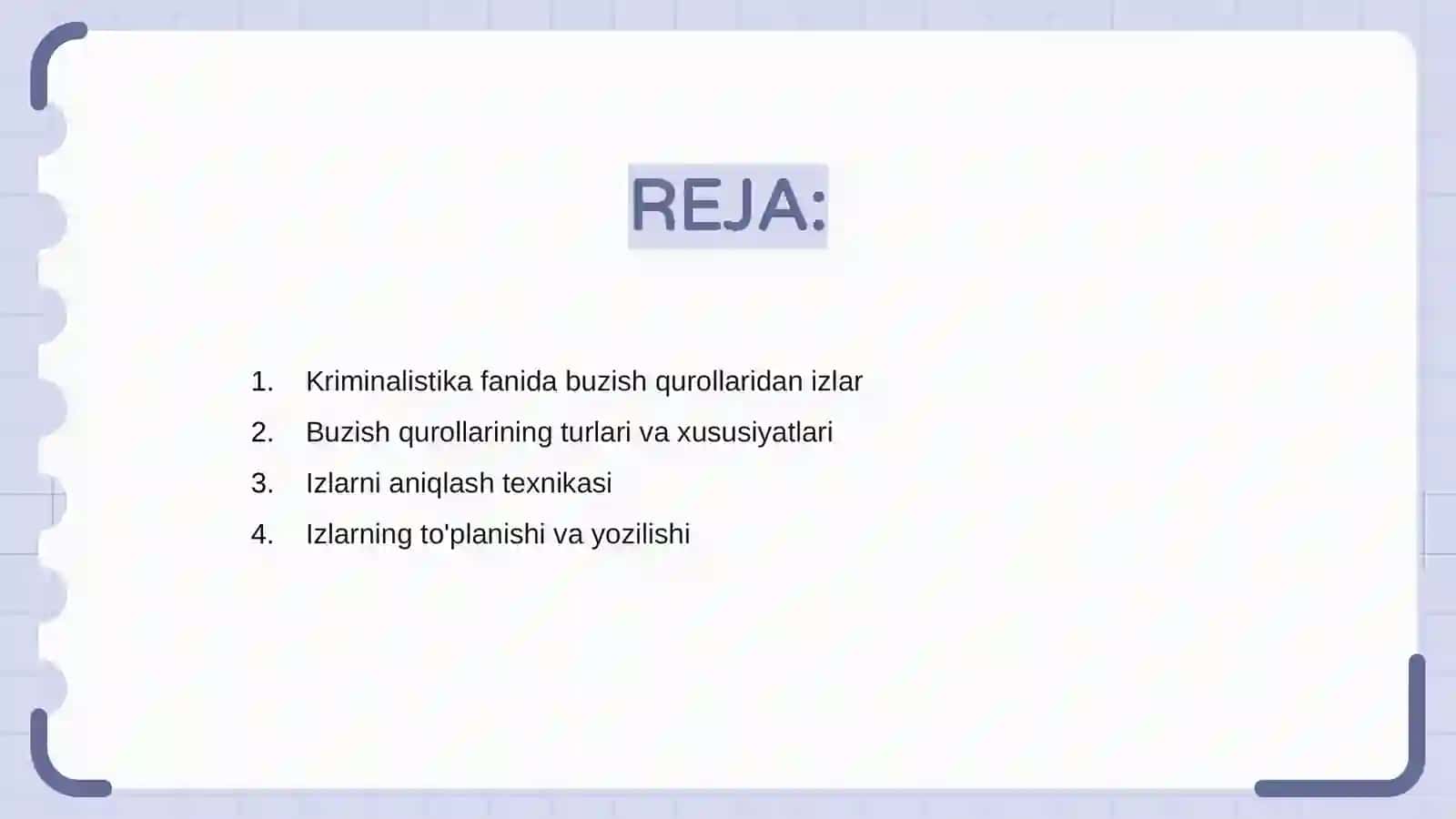 Kriminalistika fanida buzish qurollaridan qolgan izlar 2