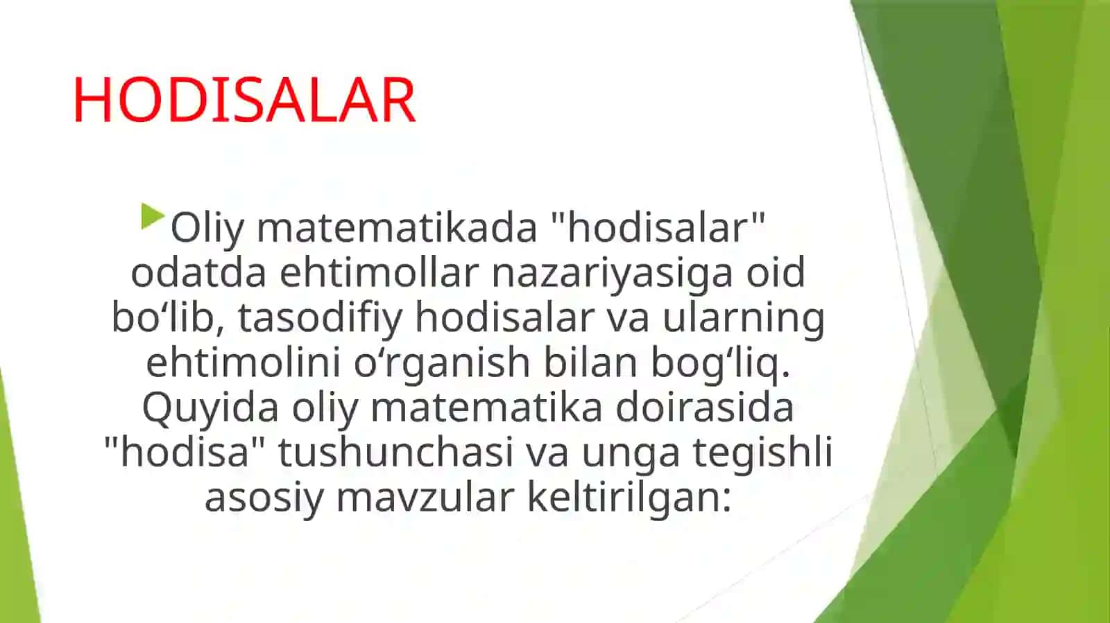 OLIY MATEMATIKA FANIDAN MUSTAQIL ISH 2