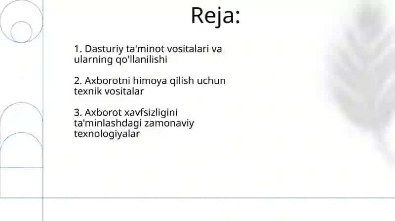 Axborotni himoyalashning texnik va dasturiy vositalari 2