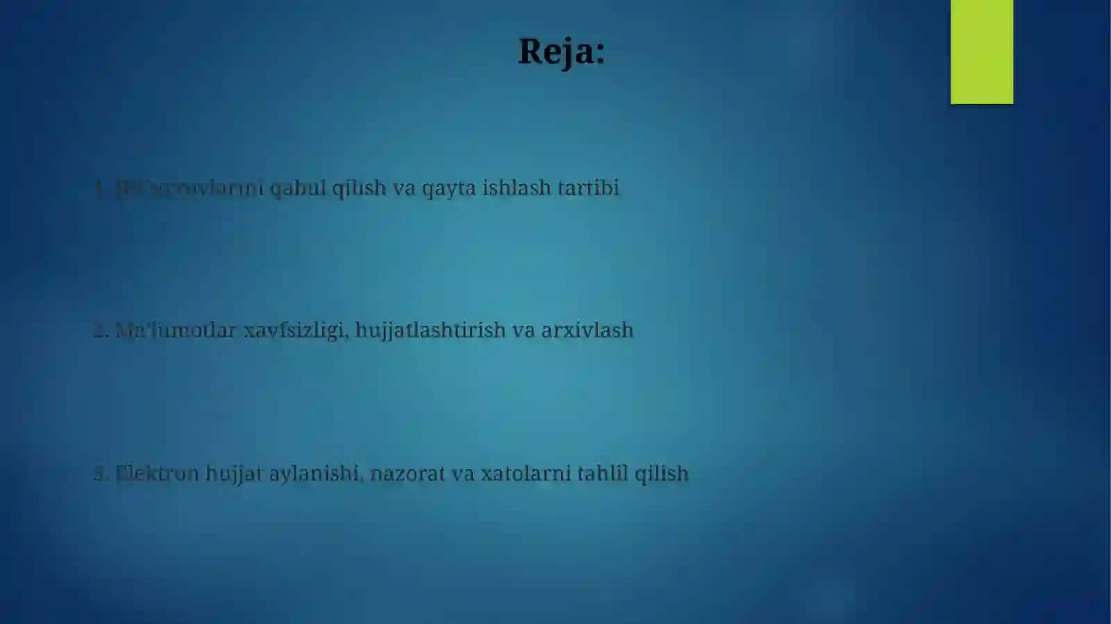 IIB murojaatlar bilash shlash sohasida 2