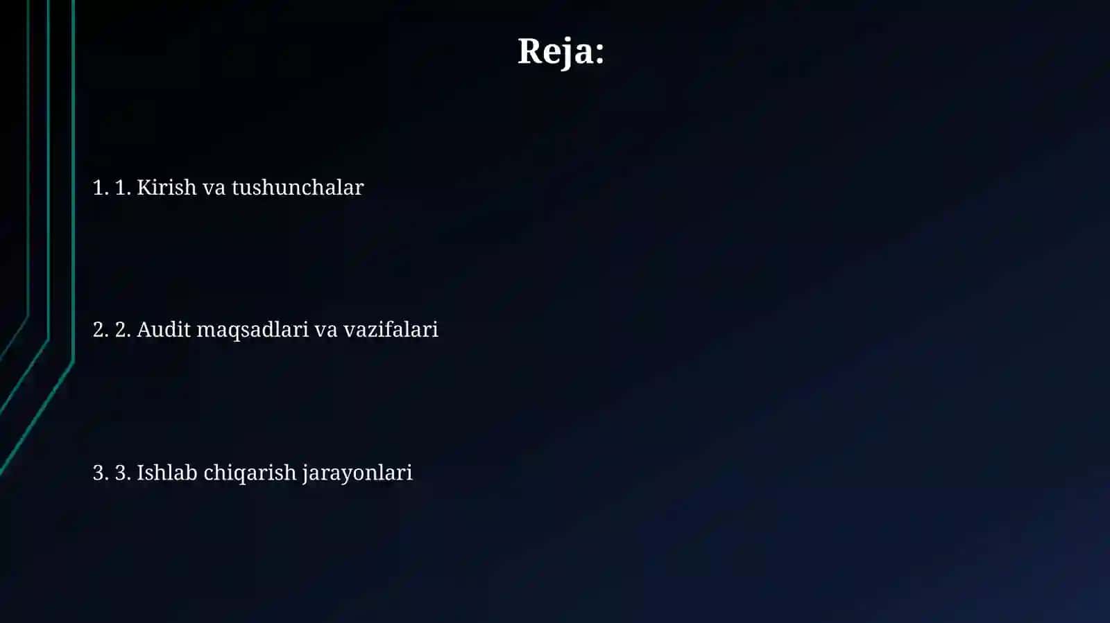 Ishlab chiqarish harajatlari auditi 2