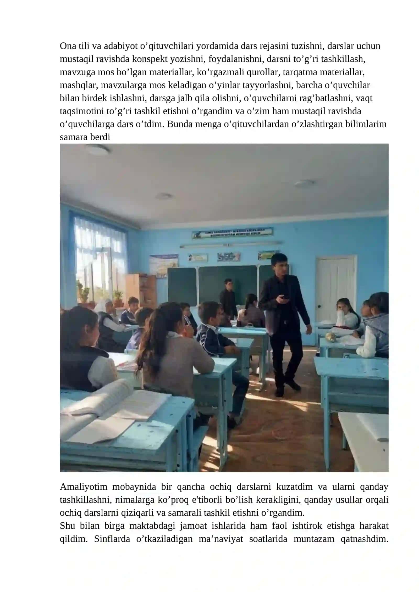Muxammadiyev Shohjahonning Malakaviy amaliyot davri HISOBOTI 2