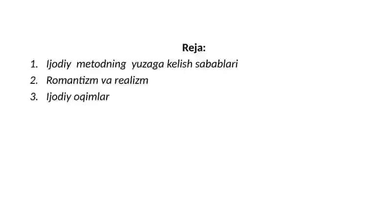 Adabiy yo‘nalishlar: realizm, romantizm, naturalizm 2